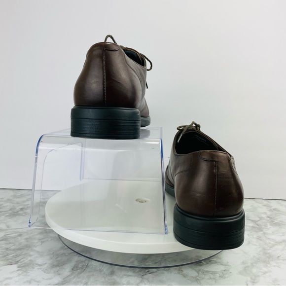 Cole Haan Leather Mens 13 M Dark Brown Square Split Toe Comfort Lace Up C10697 - Picture 4 of 10